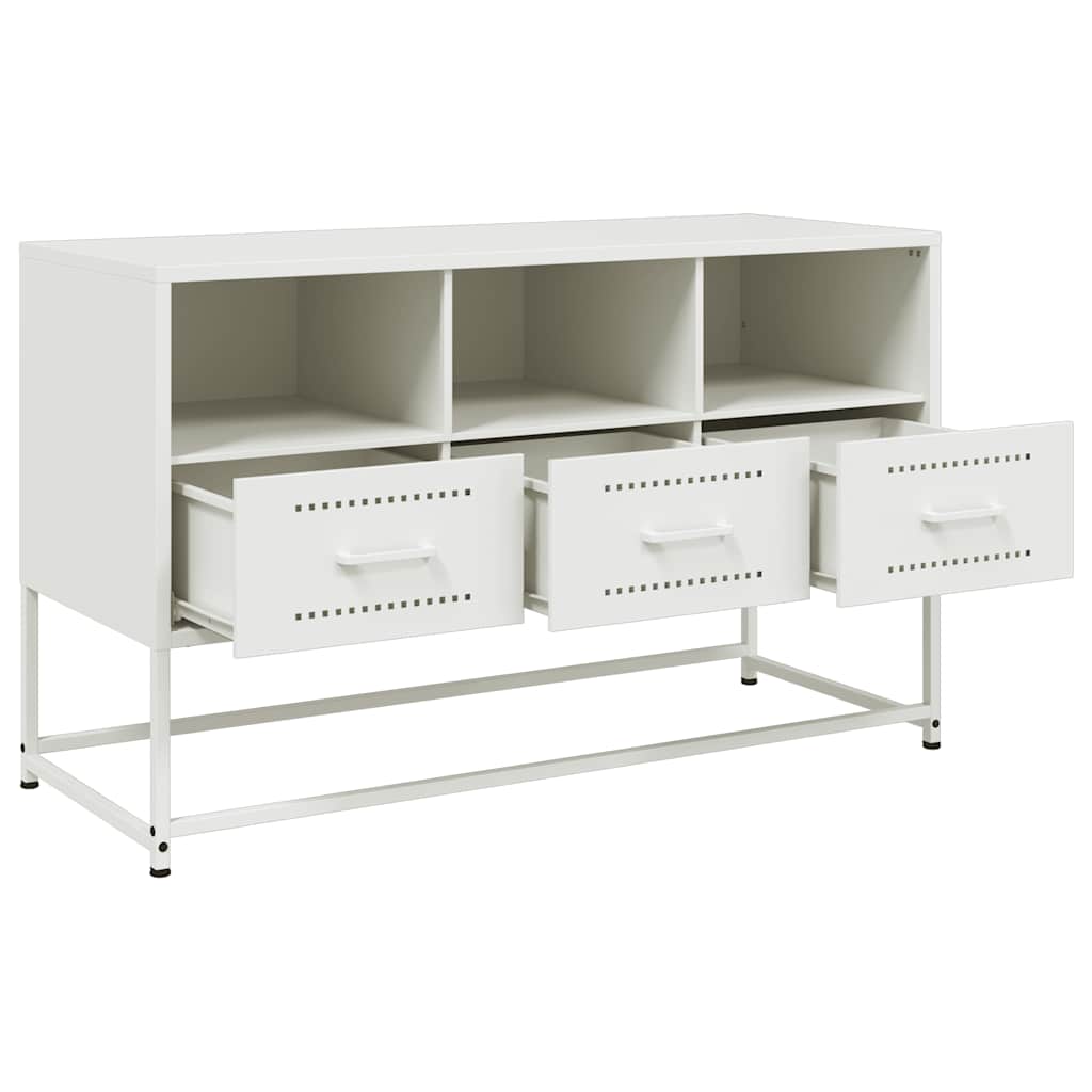 TV Cabinet White 100,5x39x60,5 cm Steel