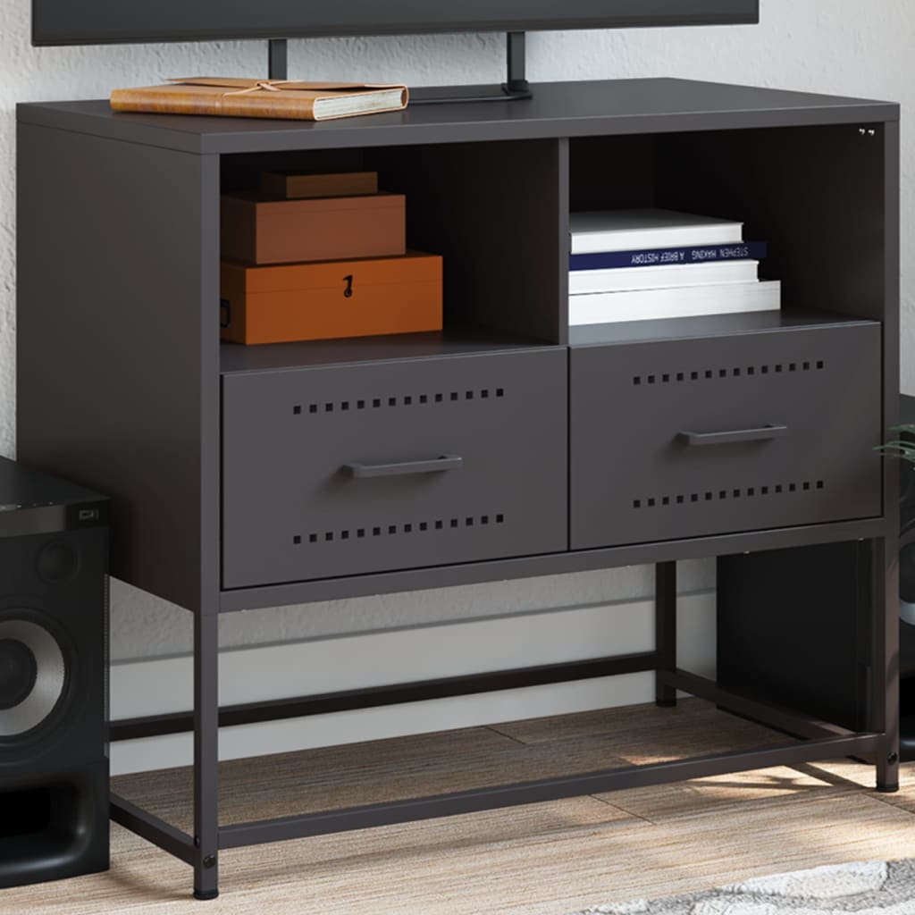 TV Cabinet Black 68x39x60,5 cm Steel