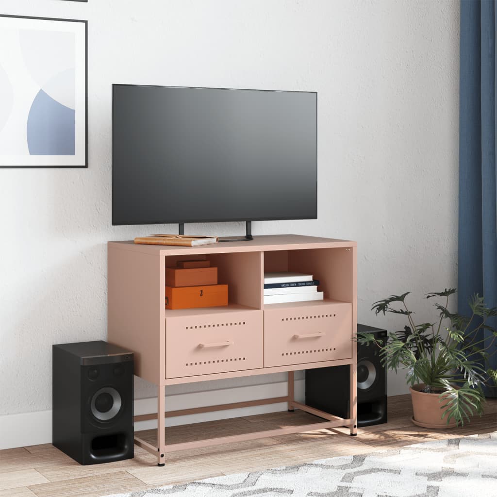 TV Cabinet Pink 68x39x60,5 cm Steel
