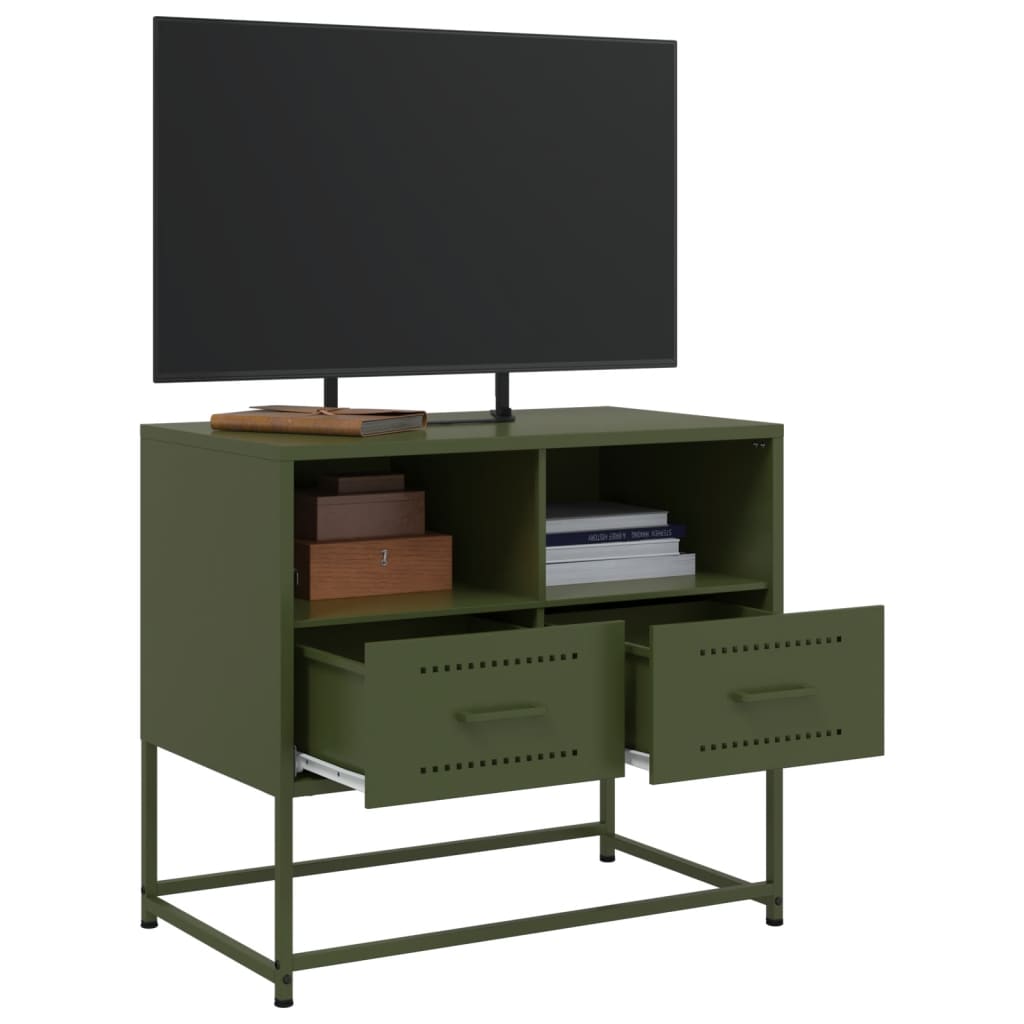 TV Cabinet Olive Green 68x39x60,5 cm Steel