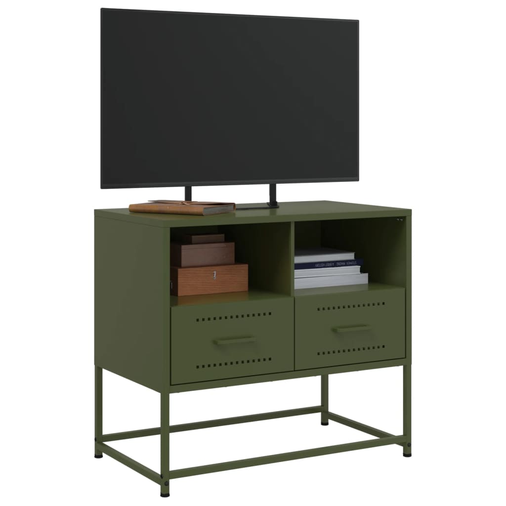 TV Cabinet Olive Green 68x39x60,5 cm Steel