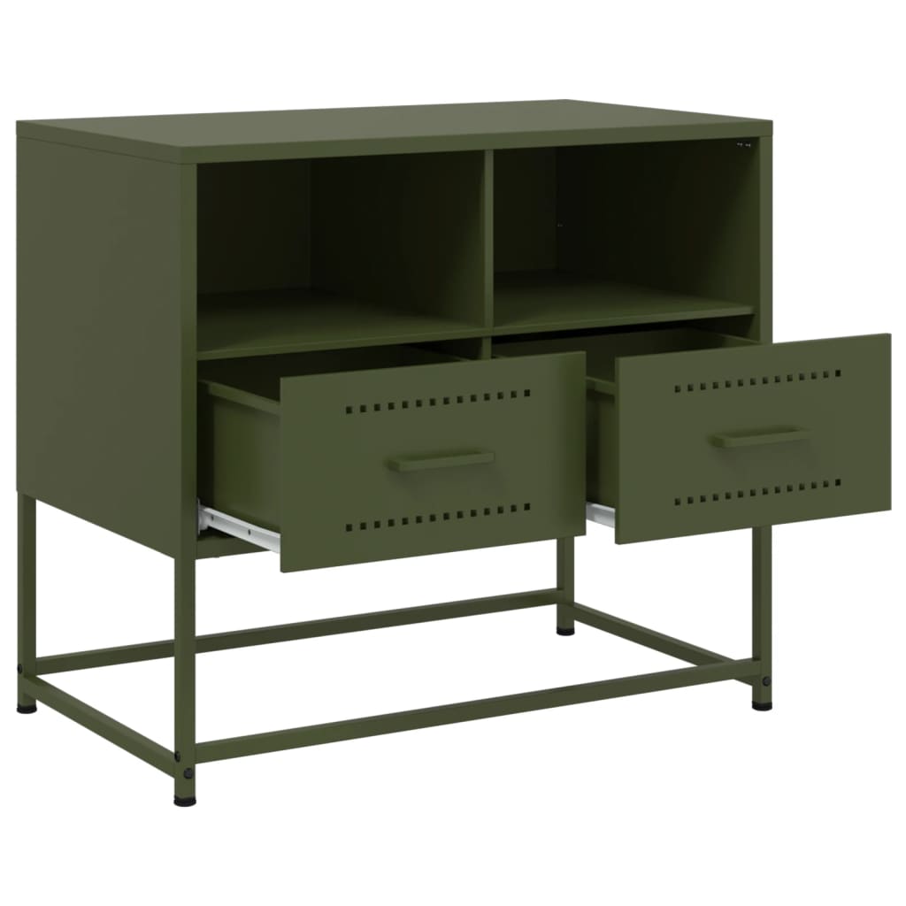 TV Cabinet Olive Green 68x39x60,5 cm Steel