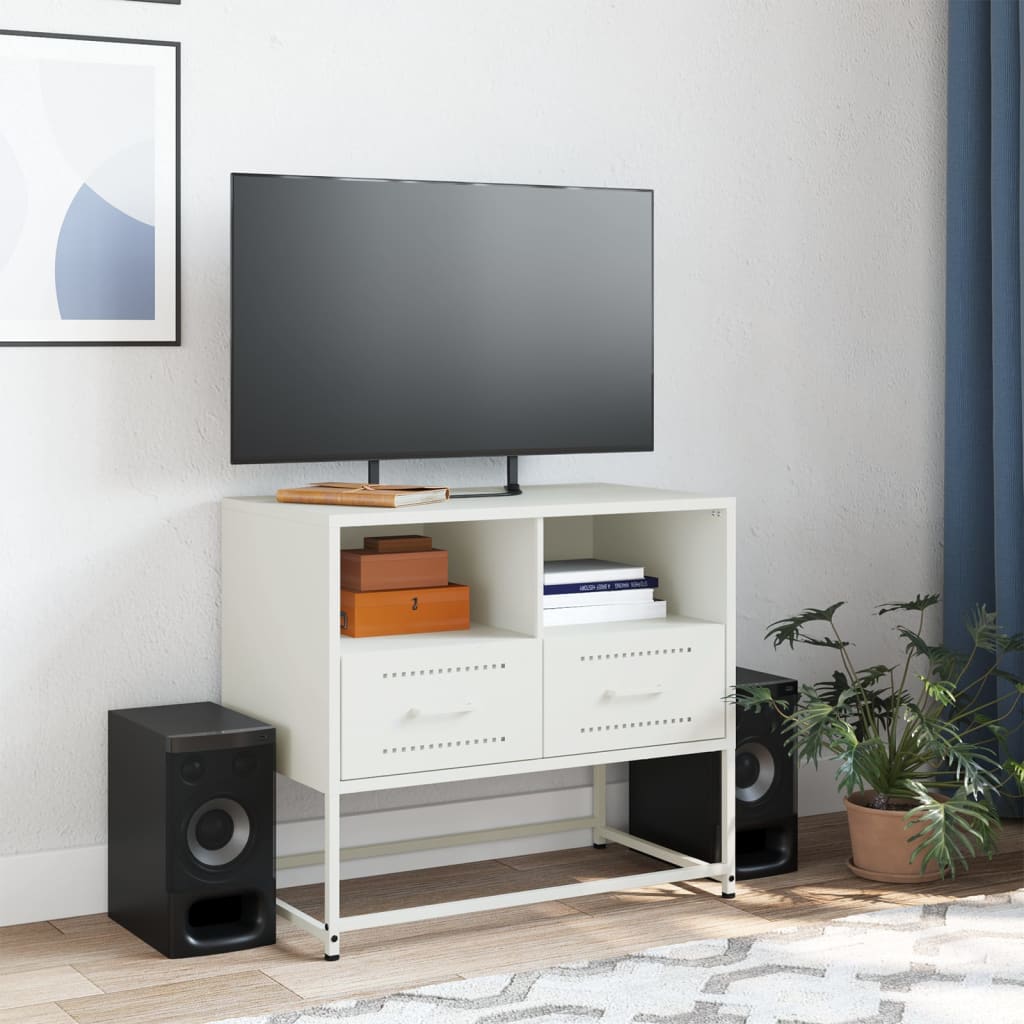 TV Cabinet White 68x39x60,5 cm Steel