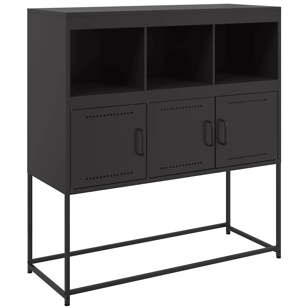 Sideboard Black 100,5x39x107 cm Steel