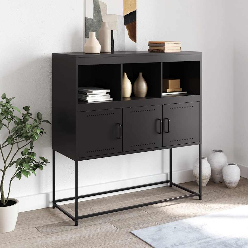 Sideboard Black 100,5x39x107 cm Steel