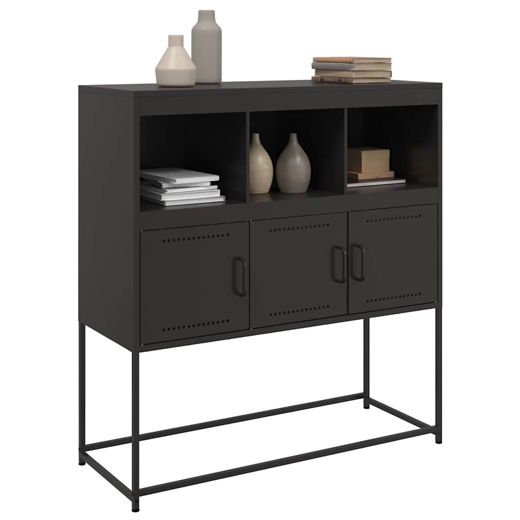 Sideboard Black 100,5x39x107 cm Steel