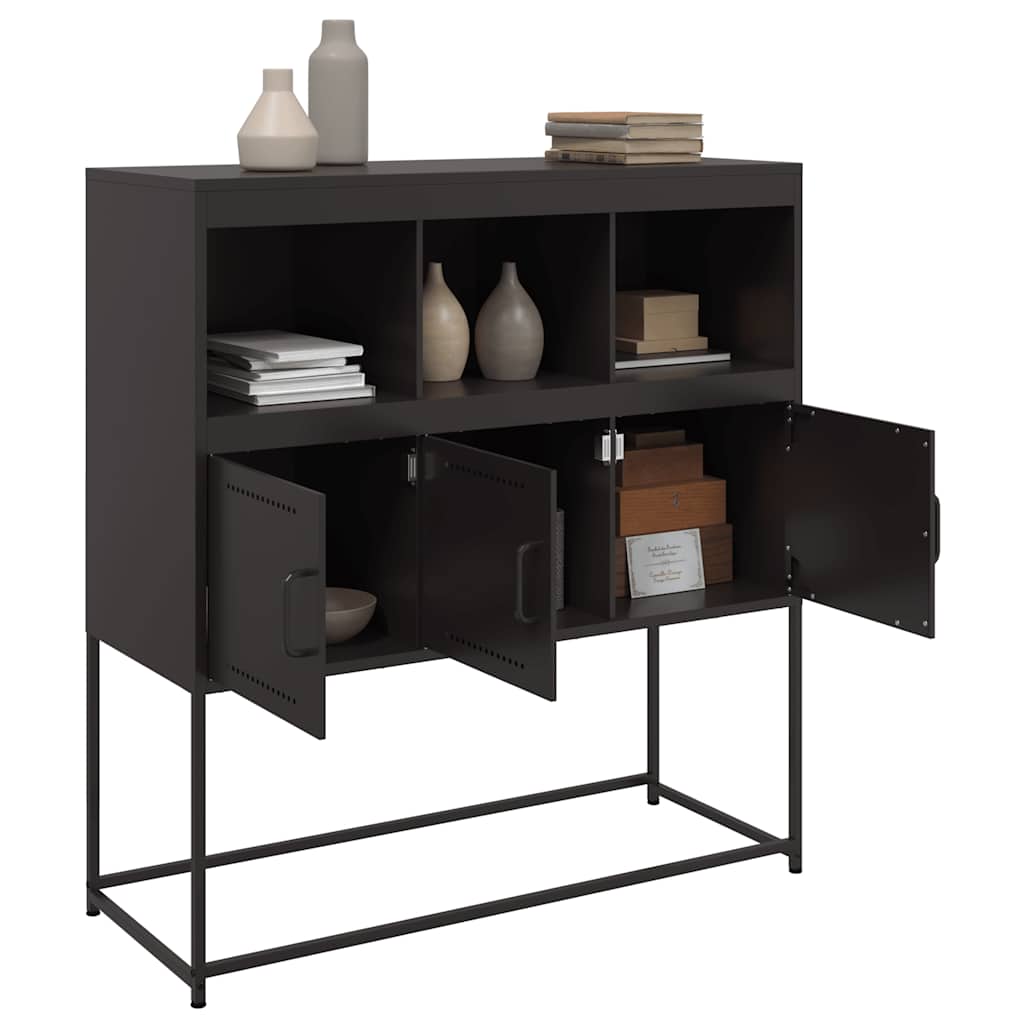 Sideboard Black 100,5x39x107 cm Steel