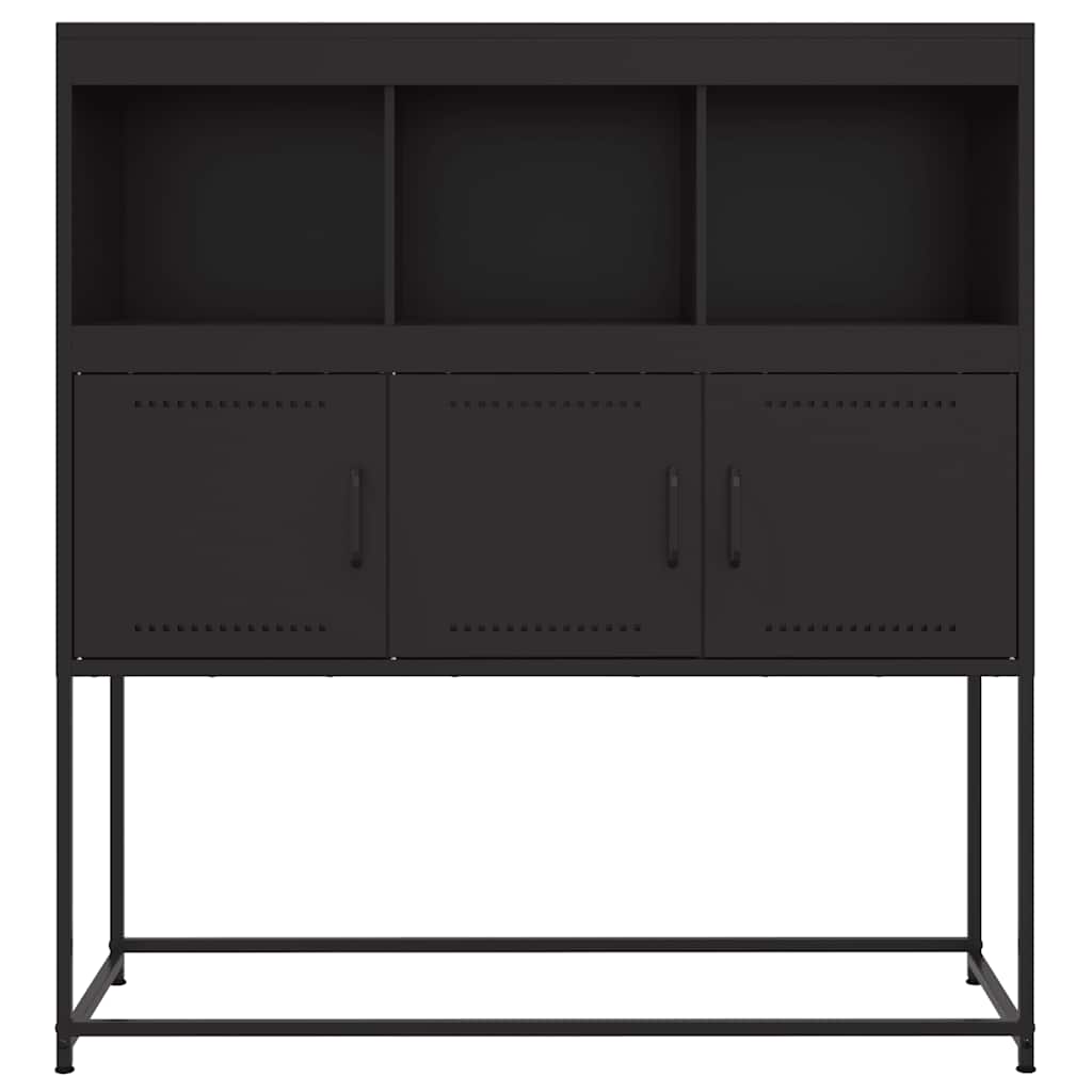 Sideboard Black 100,5x39x107 cm Steel