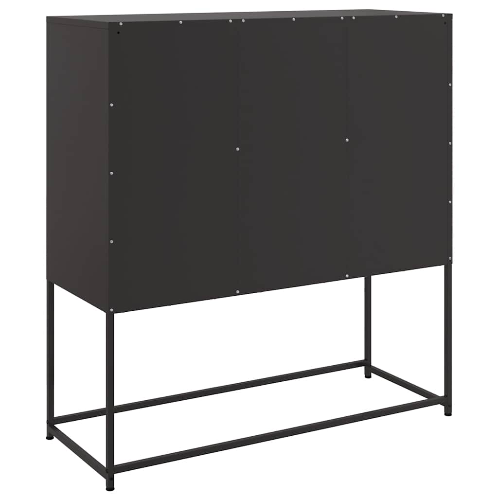 Sideboard Black 100,5x39x107 cm Steel