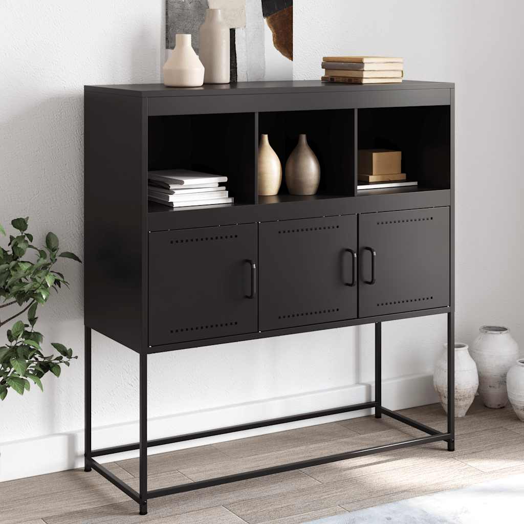 Sideboard Black 100,5x39x107 cm Steel