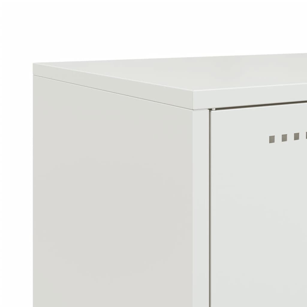 Sideboard White 100,5x39x107 cm Steel