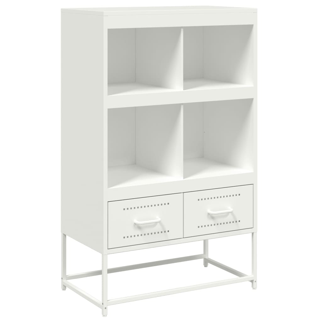 Highboard White 68.5x39x111.5 cm Steel
