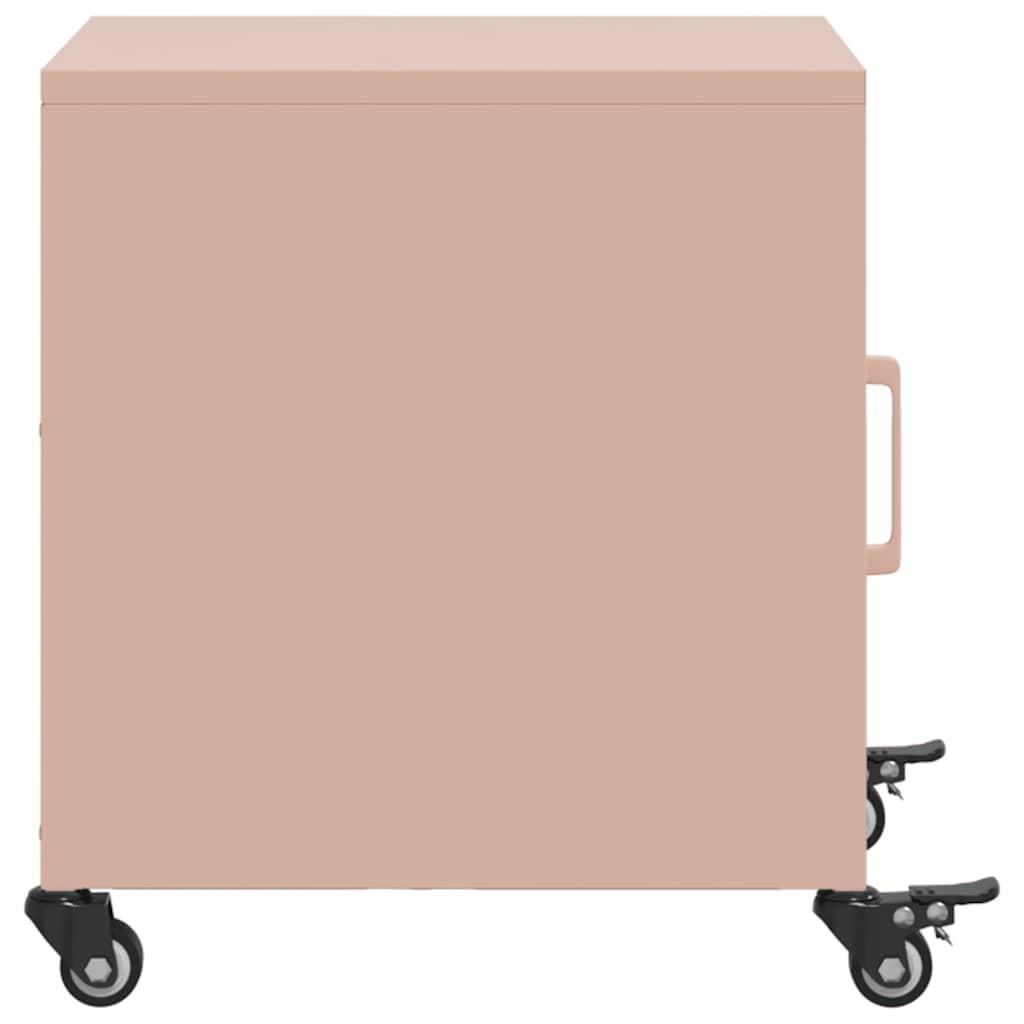 vidaXL Bedside Cabinets 2 pcs Pink 36x39x43.5 cm Steel