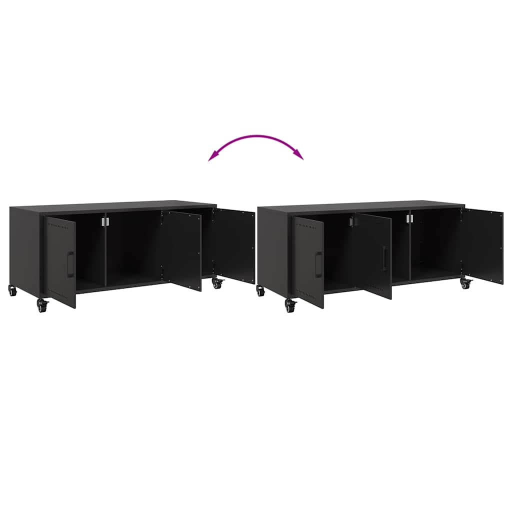 TV Cabinet Black 100.5x39x43.5 cm Steel
