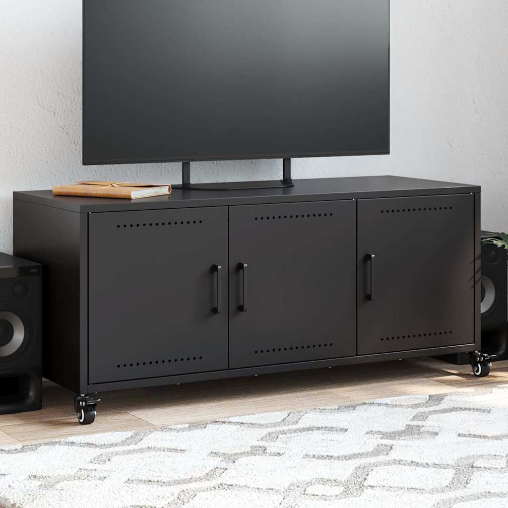 TV Cabinet Black 100.5x39x43.5 cm Steel