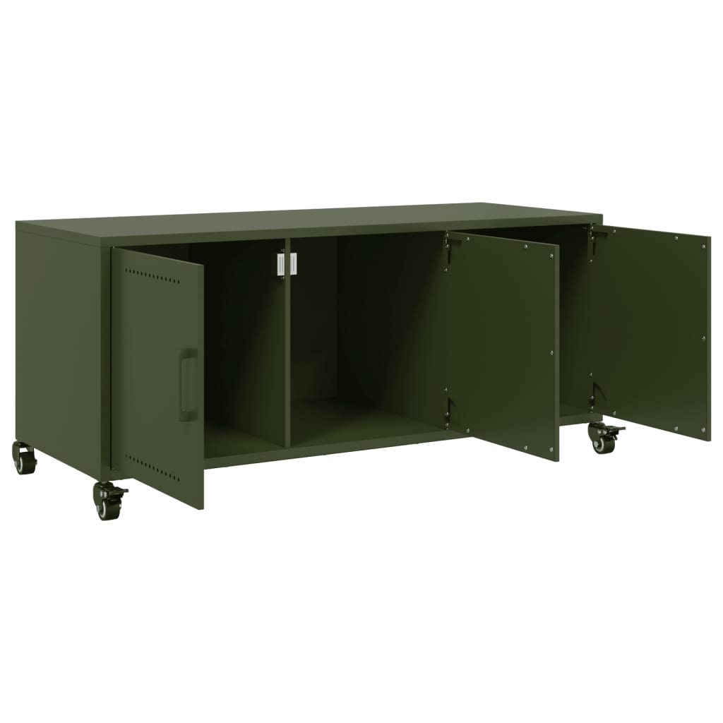 TV Cabinet Olive Green 100,5x39x43,5 cm Steel