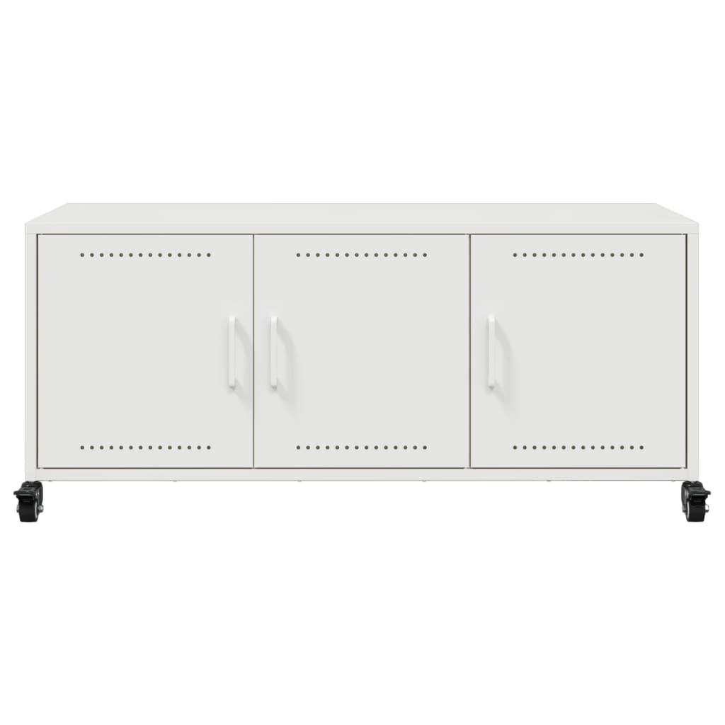 TV Cabinet White 100,5x39x43,5 cm Steel