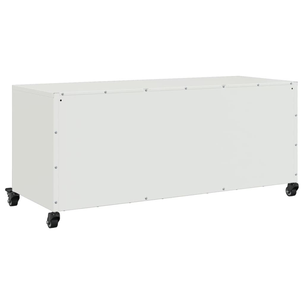 TV Cabinet White 100,5x39x43,5 cm Steel