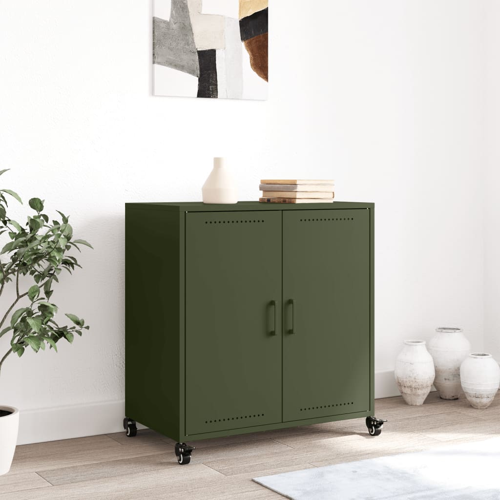 Sideboard Olive Green 68x39x72 cm Steel
