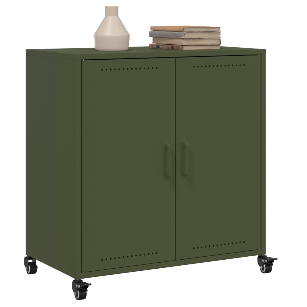 Sideboard Olive Green 68x39x72 cm Steel