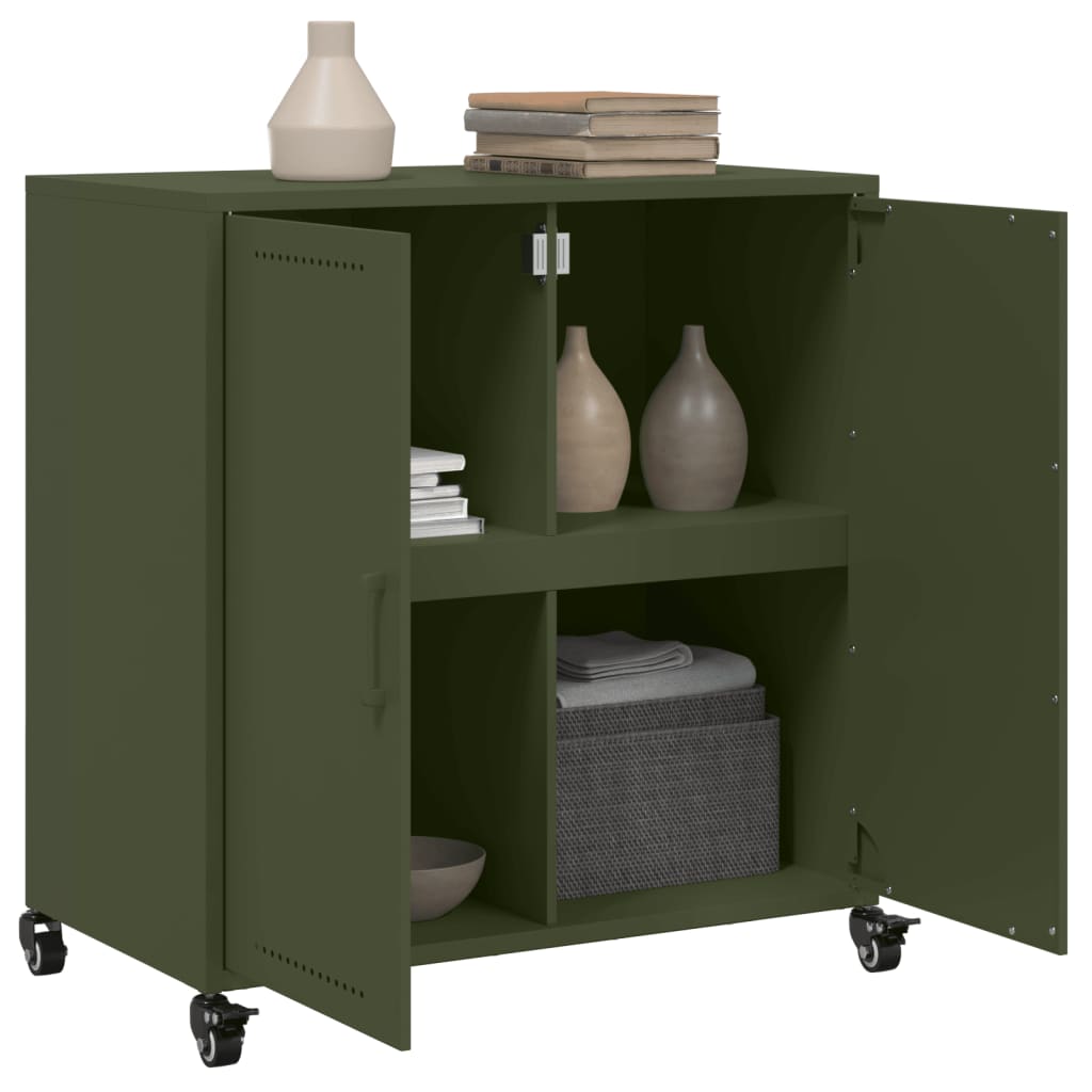 Sideboard Olive Green 68x39x72 cm Steel