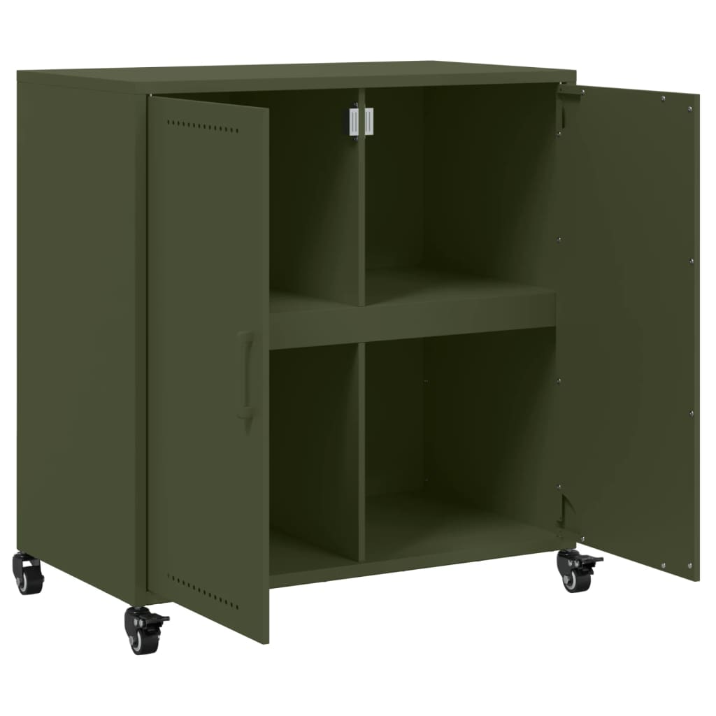 Sideboard Olive Green 68x39x72 cm Steel