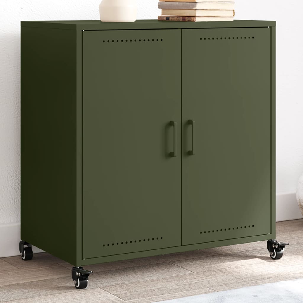 Sideboard Olive Green 68x39x72 cm Steel