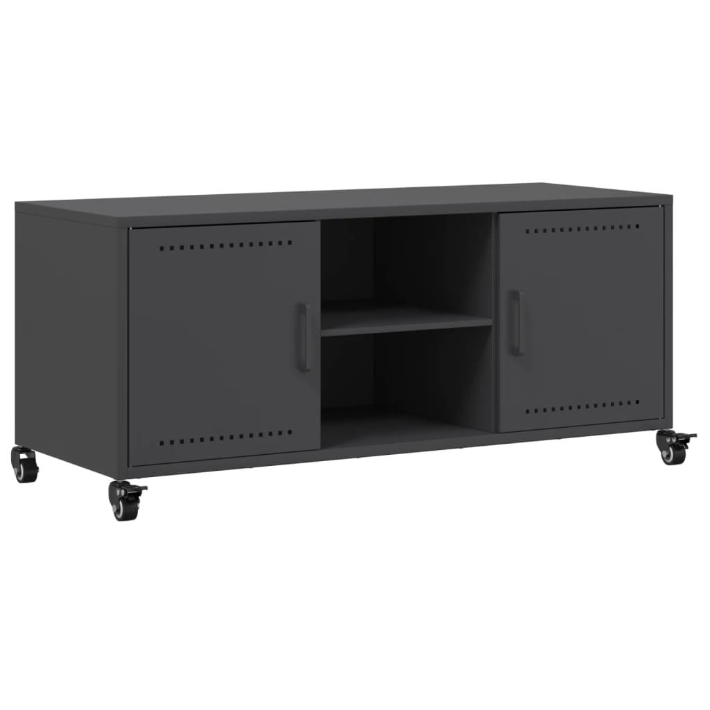 TV Cabinet Black 100,5x39x43,5 cm Steel