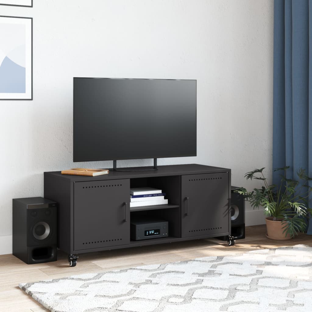 TV Cabinet Black 100,5x39x43,5 cm Steel