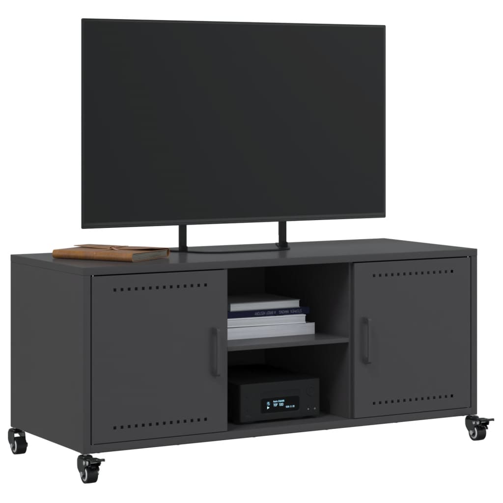 TV Cabinet Black 100,5x39x43,5 cm Steel