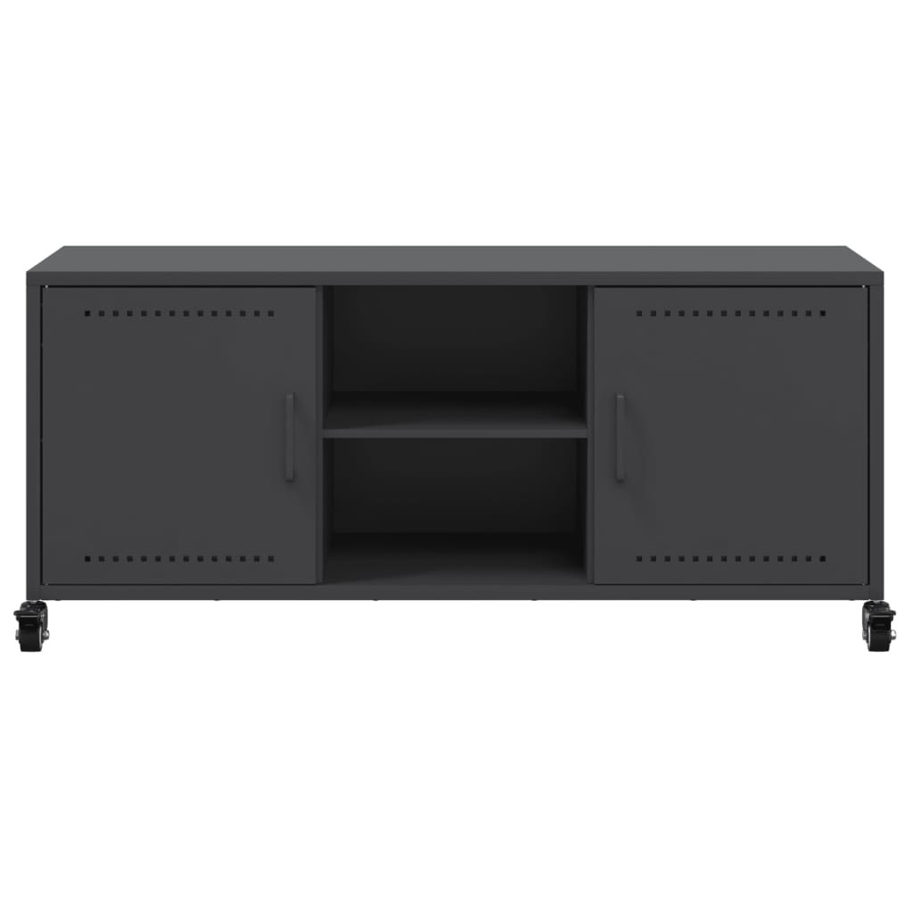 TV Cabinet Black 100,5x39x43,5 cm Steel