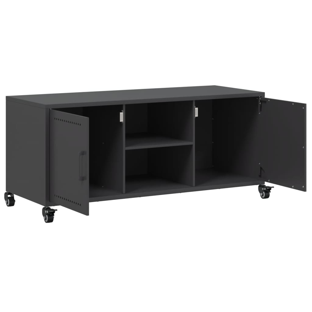 TV Cabinet Black 100,5x39x43,5 cm Steel