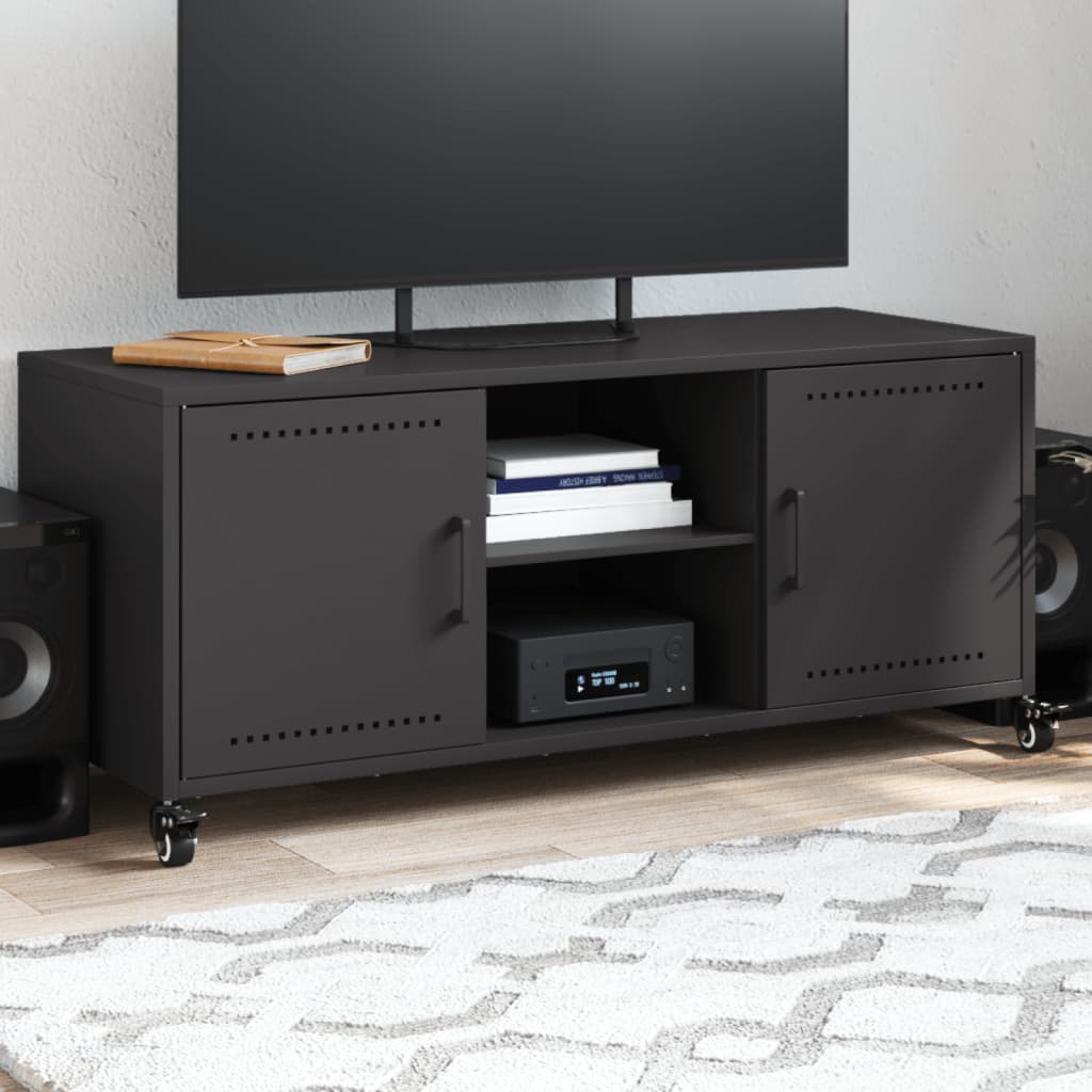 TV Cabinet Black 100,5x39x43,5 cm Steel