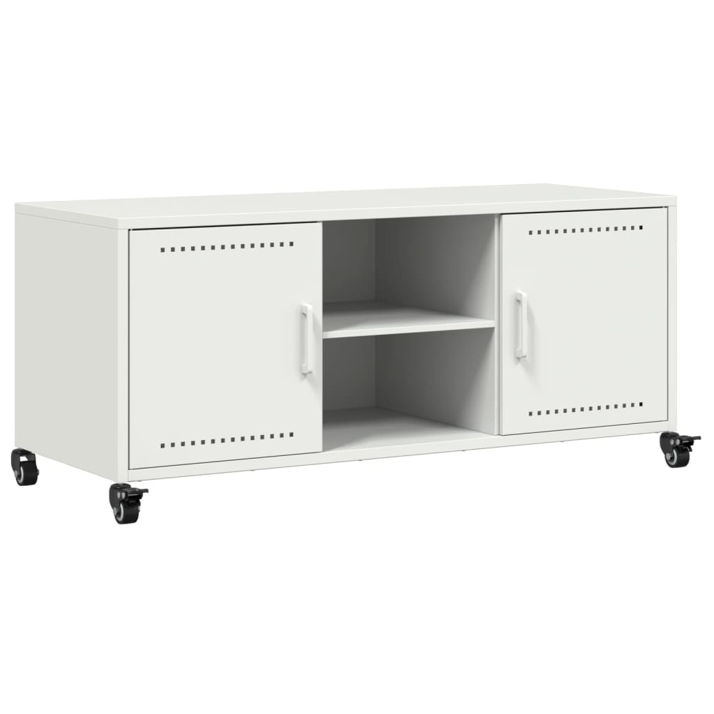 TV Cabinet White 100,5x39x43,5 cm Steel
