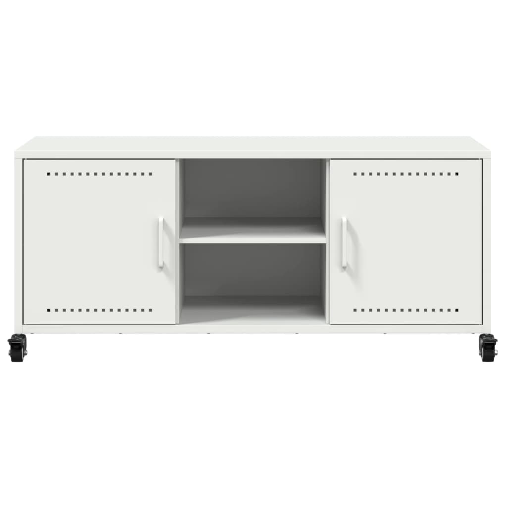 TV Cabinet White 100,5x39x43,5 cm Steel
