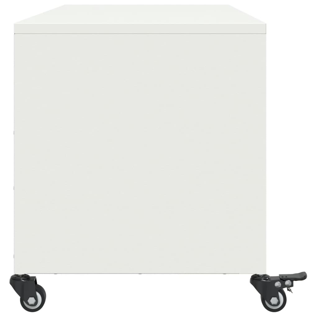 TV Cabinet White 100,5x39x43,5 cm Steel