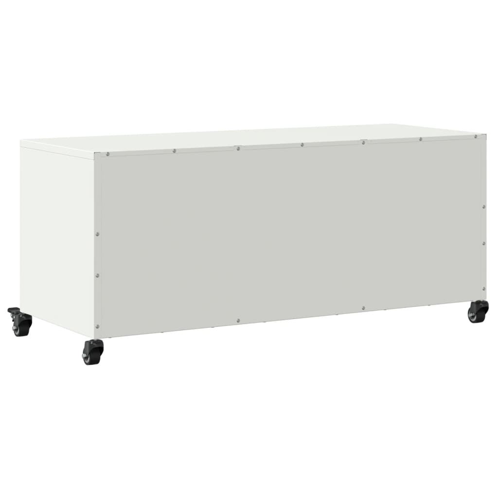 TV Cabinet White 100,5x39x43,5 cm Steel