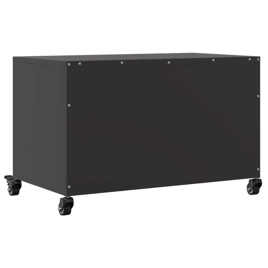 vidaXL TV Cabinet Black 68x39x43.5 cm Steel