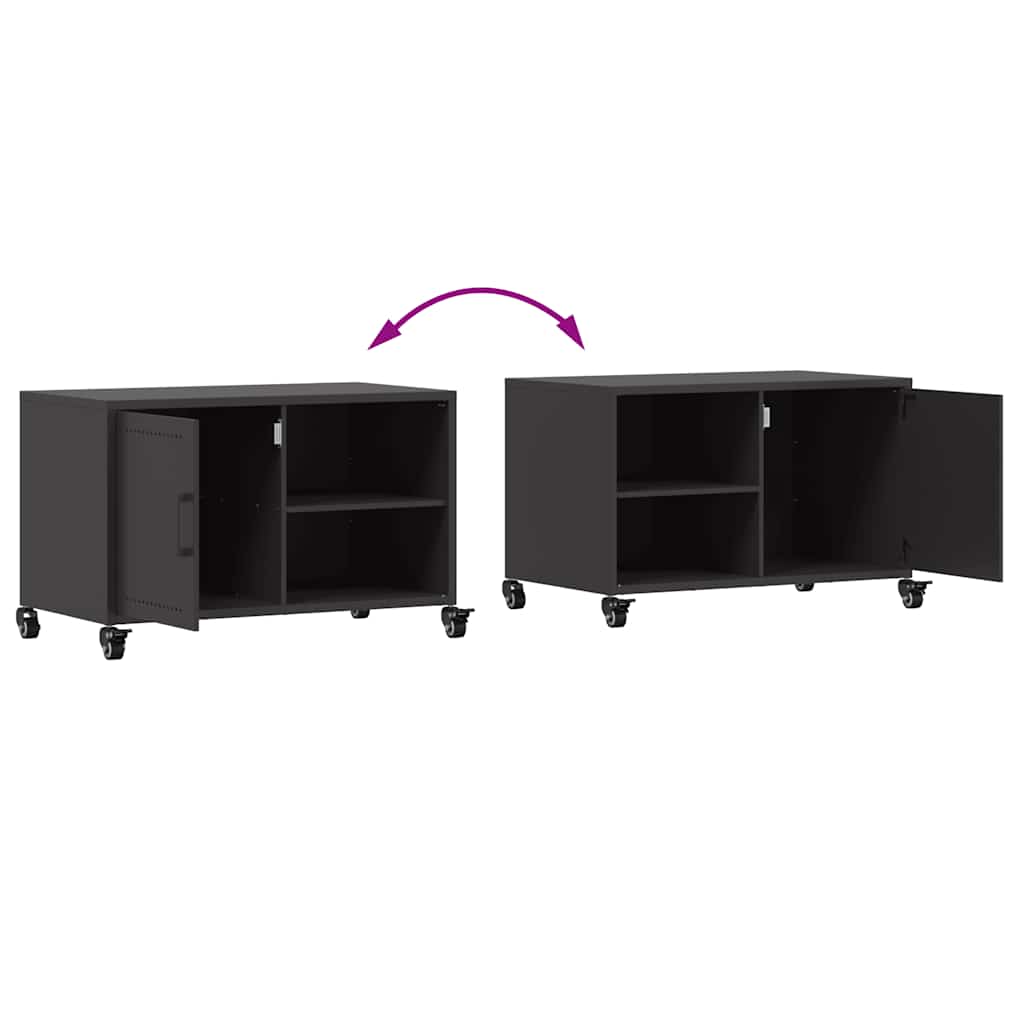 TV Cabinet Black 68x39x43,5 cm Steel