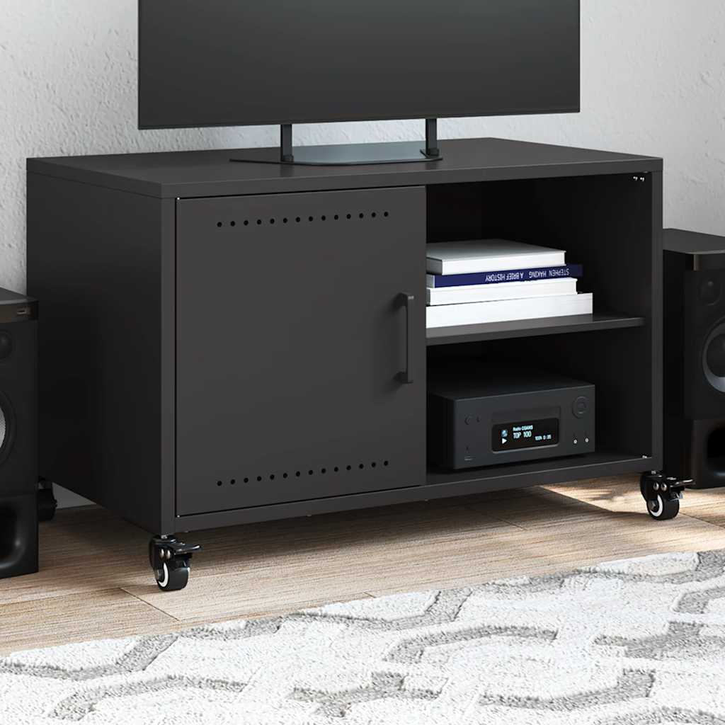 TV Cabinet Black 68x39x43,5 cm Steel
