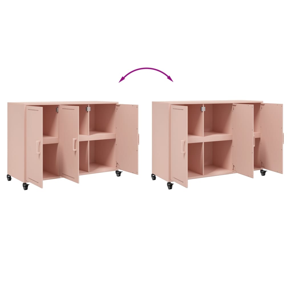 Sideboard Pink 100,5x39x72 cm Steel