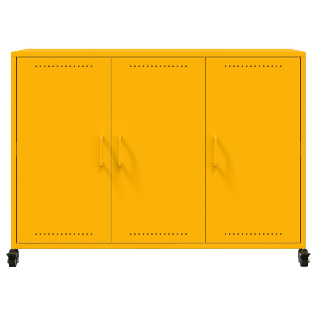 Sideboard Mustard Yellow 100,5x39x72 cm Steel