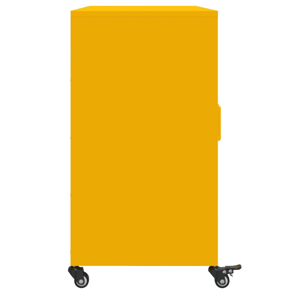 Sideboard Mustard Yellow 100,5x39x72 cm Steel