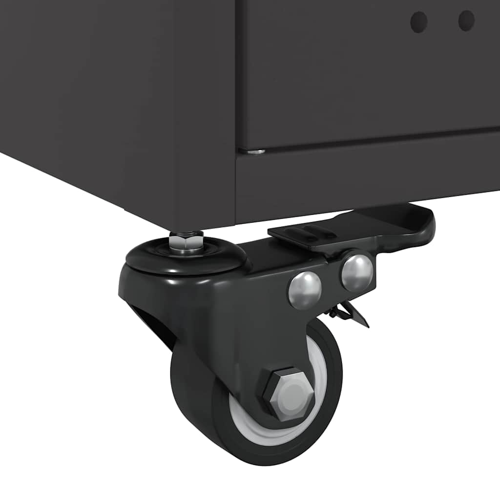 Coffee Table | Black | Cold-rolled steel | Medium | Lockable wheels