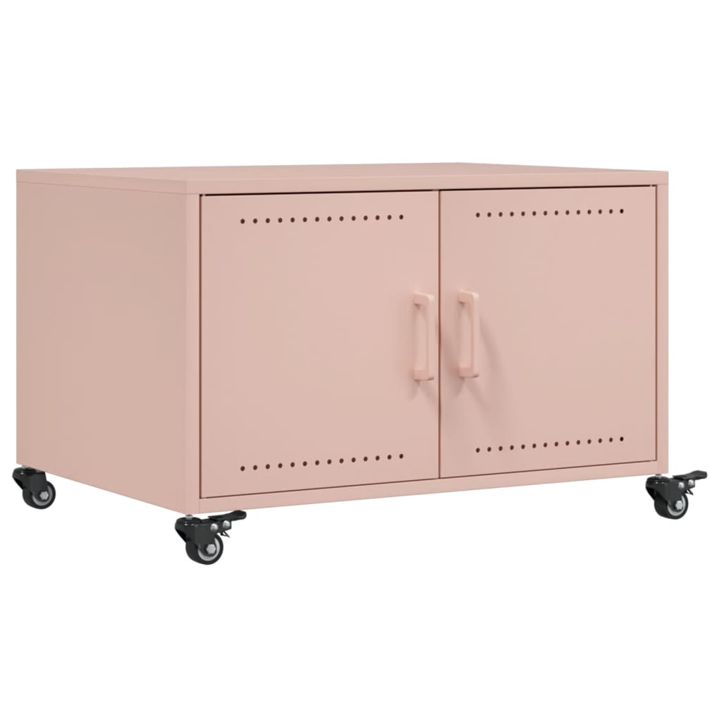 Coffee Table Pink 68x50x43,5 cm Steel