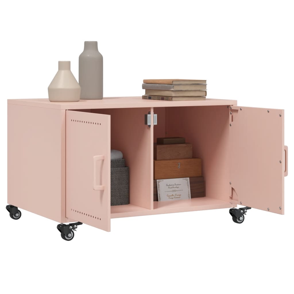 Coffee Table Pink 68x50x43,5 cm Steel