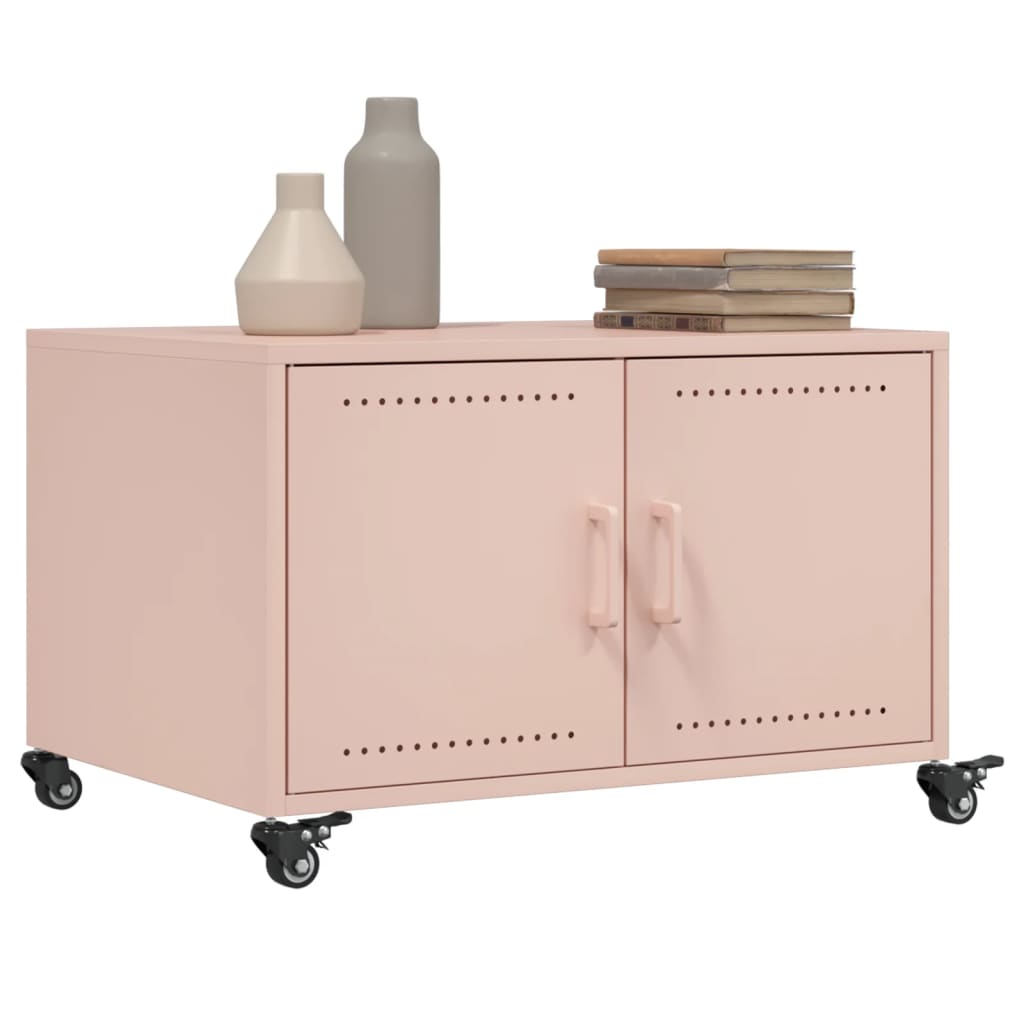 Coffee Table Pink 68x50x43,5 cm Steel
