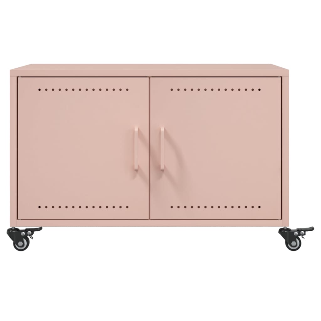 Coffee Table Pink 68x50x43,5 cm Steel