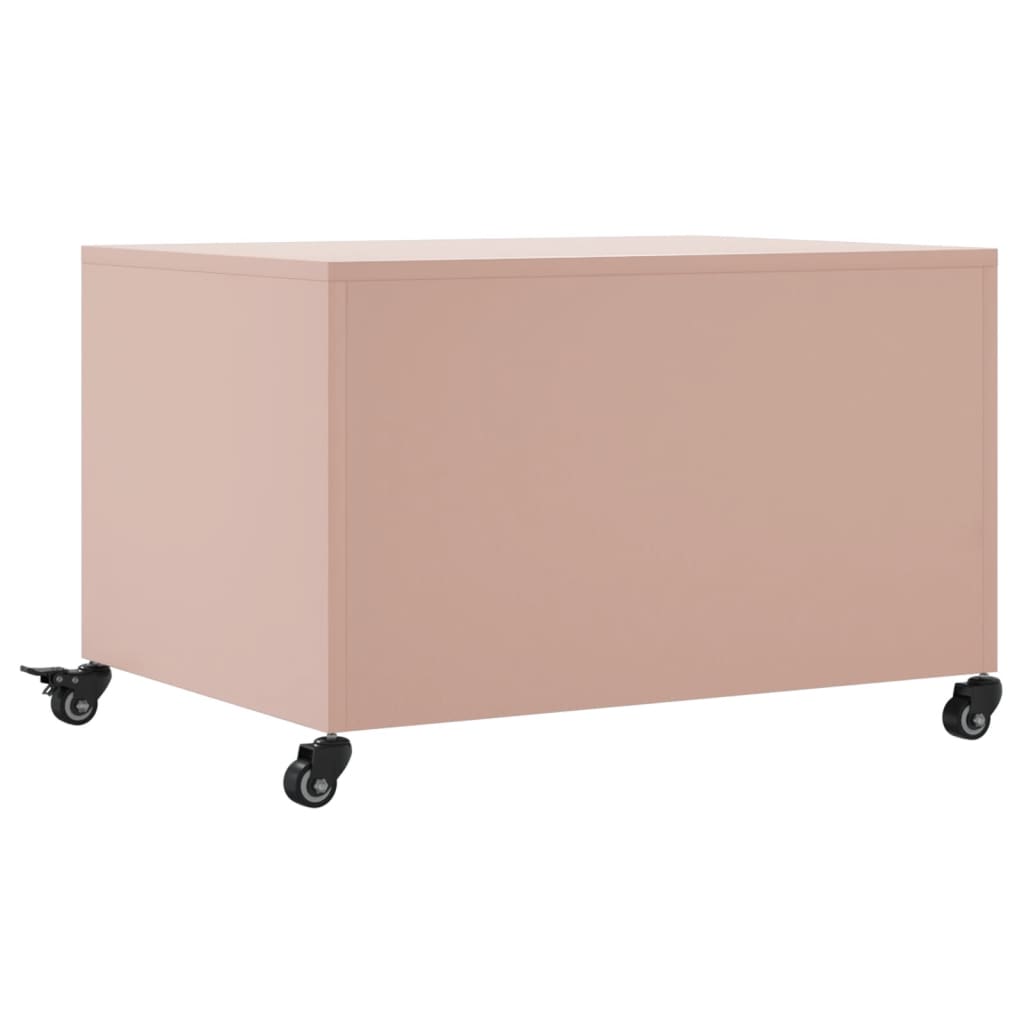 Coffee Table Pink 68x50x43,5 cm Steel
