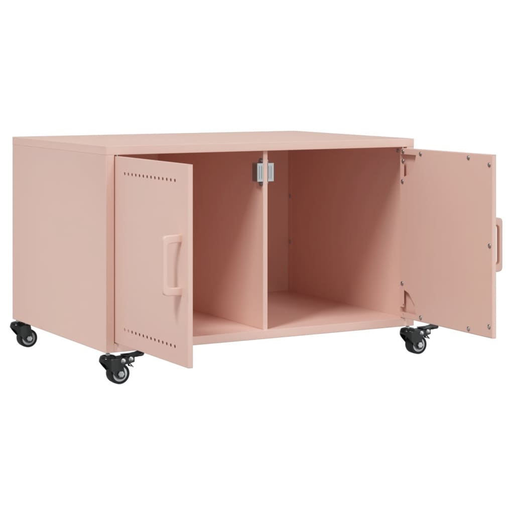 Coffee Table Pink 68x50x43,5 cm Steel